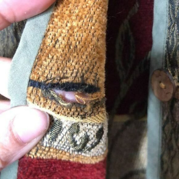 Tally Ho Women's Long Sleeve Wood Buttons Reversible Jacket S SMALL - Picture 7 of 13